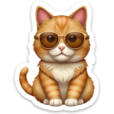 Cat with sunglasses sticker