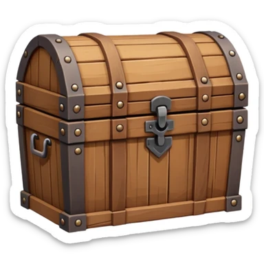 chest brown emoji low poly  sticker