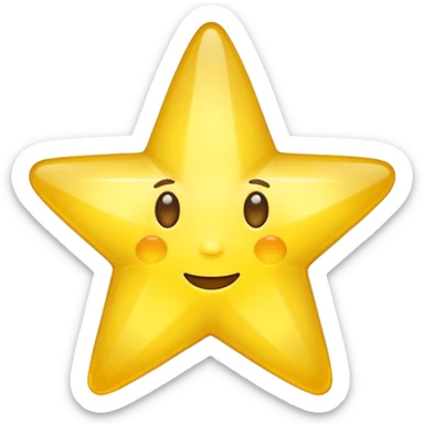 Star with a body sticker