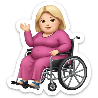 Fat lady wheelchair sticker