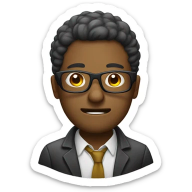 Persona sacando la lengua con gafas sticker