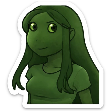 Girl named Amanda Long hair short Suez sticker