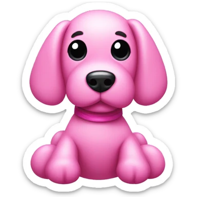 Pink balloon dog sticker