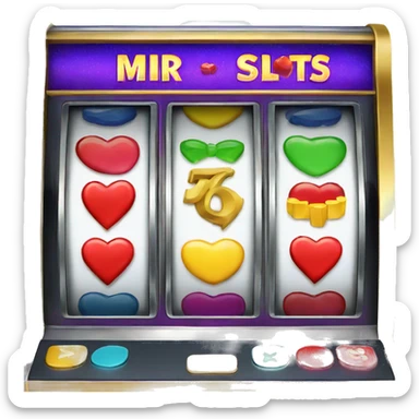 Slot machine titled "Mr Mrs slots" sticker