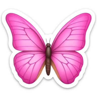 Pink butterfly  sticker