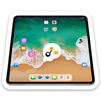 iPad Pro 11-inch facing forward minimal background with screen on sticker