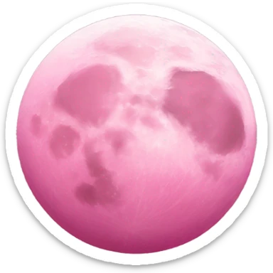 Pink moon sticker