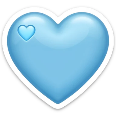 Light blu heart sticker
