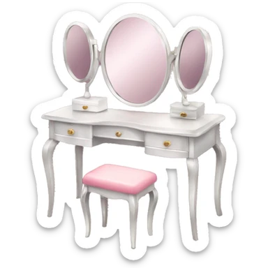 Vanity table with mirror  sticker