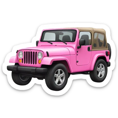 Pink Jeep sticker
