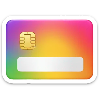 gradient credit card sticker