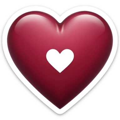 Un cœur bordeaux  sticker