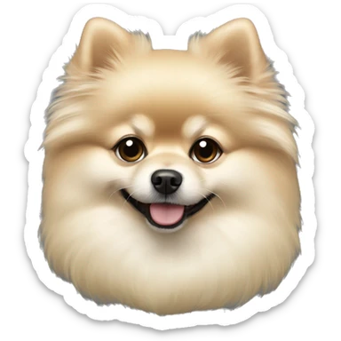Cream Pomeranian Christmas  sticker