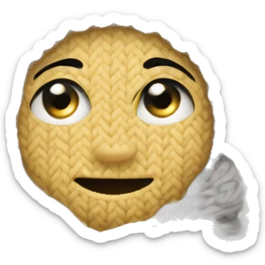 cozy thick knitted blanket sticker