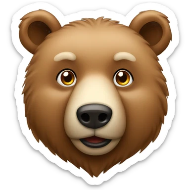 light brown bear sticker