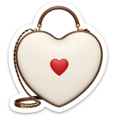 chanel heart shape bag plain white sticker