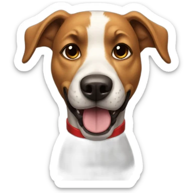 a super hero dog sticker