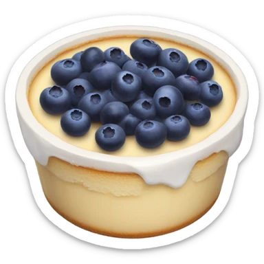 cheesecake tub with blueberries sticker
