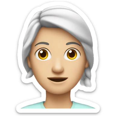 Frau mit langen Zöpfe sticker