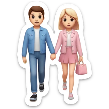 3D emoji-style of two roads merging into one 💞, with cherry blossoms 🌸, floating hearts 💕, soft sunset sky 🌅, and a couple walking hand-in-hand 👩‍❤️‍👨. Romantic and aesthetic vibe sticker