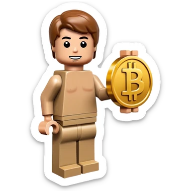 lego homme bitcoin sticker