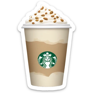 beige starbucks cup with winter pattern sticker