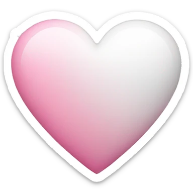 white heart with pink sticker