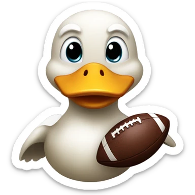 Duck with a football  sticker