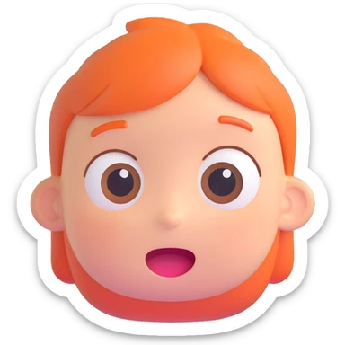 Enhance the face to look better and more appealing while keeping the 3D style and cute expression. Remove the background. sticker