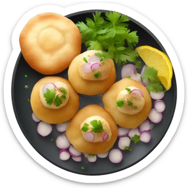 pani puri dish sticker