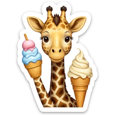Giraffe with Ice Creams
Giraffe holding double scoop



 sticker