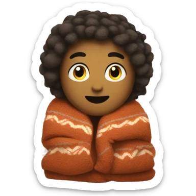 a warm cozy blanket sticker