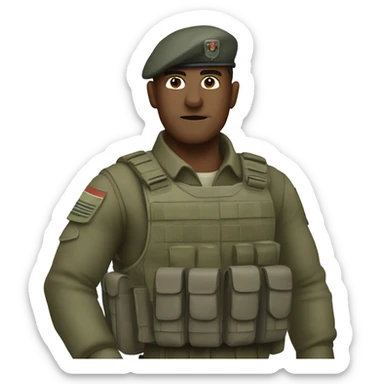 Soldado batendo continência sticker