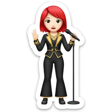 singer full body sticker