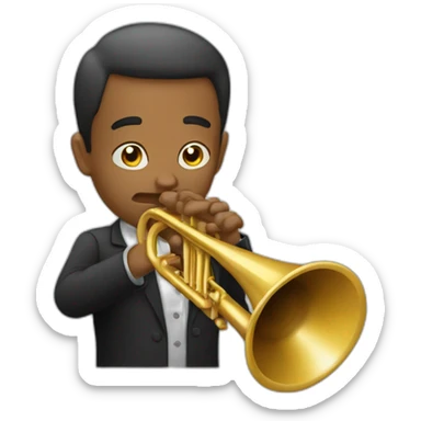 A guy playing Trompet sticker