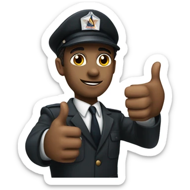 CIA agent thumbs up sticker