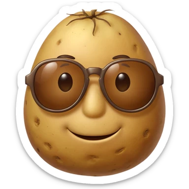 Potato with sunglasses sticker