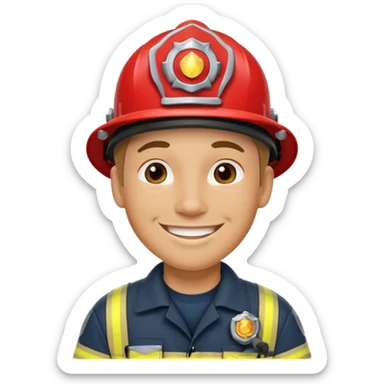 Fireman with big earrings  sticker