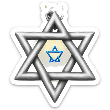 A magen david in matel chains sticker