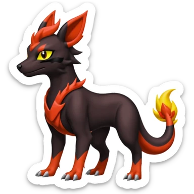 Litten-Houndoom-Salandit-Noibat-Flareon-Fakémon-Digimon-fusion (full body) sticker