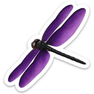 purple and black dragonfly sticker