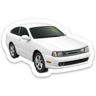 White Persian car  sticker