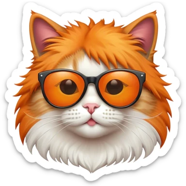 Cat with sunglasses sticker