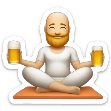 Yoga qui bois une bière sticker