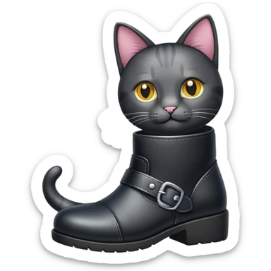 Boots on a cat sticker