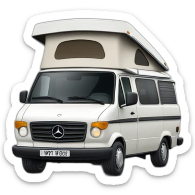 cute camper van mercedes mb 100 sticker