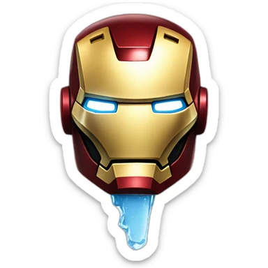 iron man avec une glace sticker