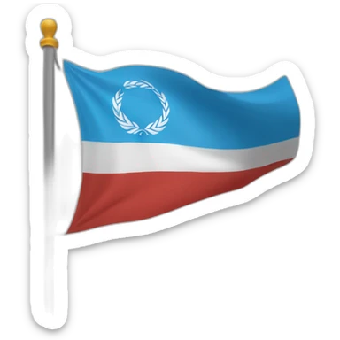 Un drapeau où il est inscrit MV sticker