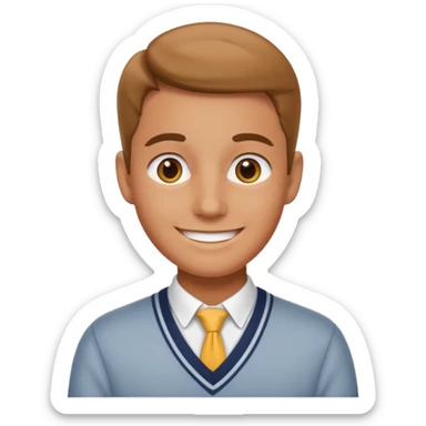 A summer preppy emoji sticker