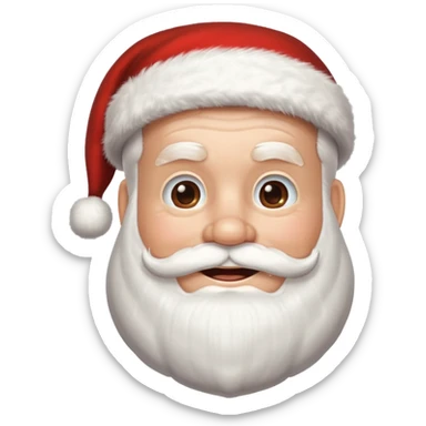 santa with onlu mustache no beard sticker